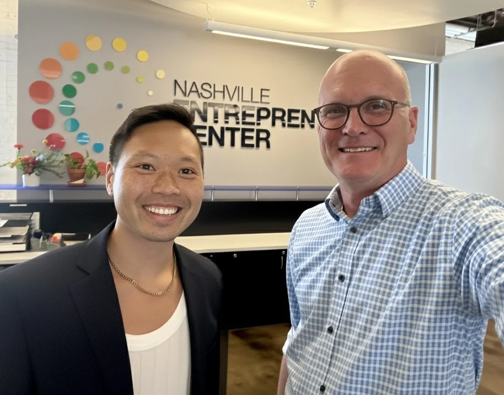Carlton Davis with an AI training client
